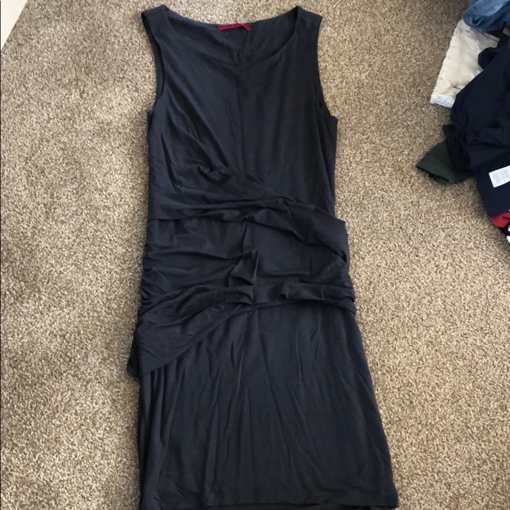 Velvet navy blue dress